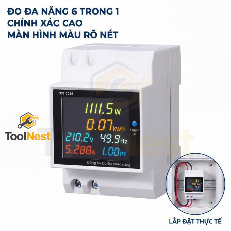 Đồng Hồ Đo Điện Áp D52-2066 AC 110V 220V 380V 100A D52-2066 -TOOLNEST