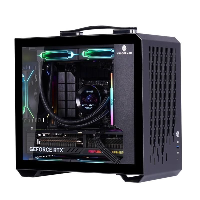 Case máy tính di động nhỏ gọn Wanjia T02 hỗ trợ tản nhiệt nước MATX ITX