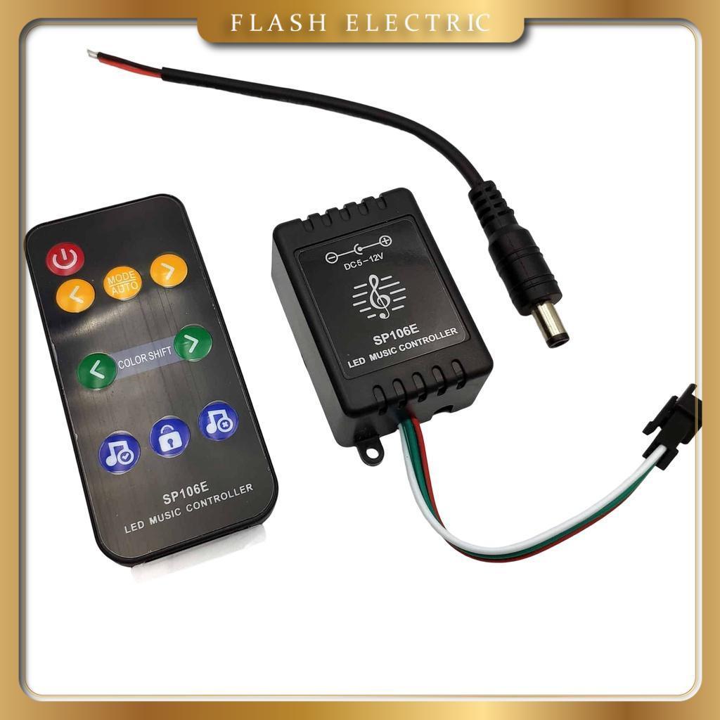 Bộ Điều Khiển LED WS2812B / WS2811 Nháy Theo Nhạc SP106E ( 5V~12V - Remote RF  - Điều Khiển 600 LED)