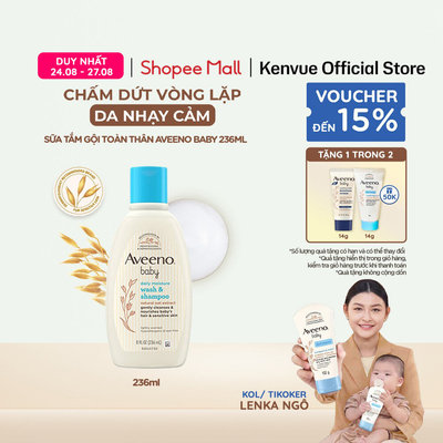 Sữa tắm gội toàn thân Aveeno baby 236ml