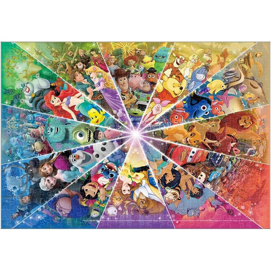 Tenyo Made in Japan 500 Piece Stained Art Gyutto Series Jigsaw Puzzle Disney Disney Pixar Color Circ