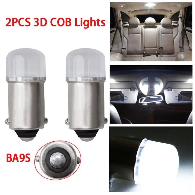 2 Cái / bộ Siêu Sáng 12V Đèn Led Ô Tô BA9S Gốm COB Bóng Đèn LED BA9S T4W Biển Số Xe Ô Tô Đèn Đọc Sác