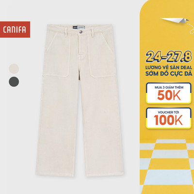 Quần khaki nam cotton dáng rộng CANIFA cotton thoải mái và thoáng khi vận động 8BK26C001