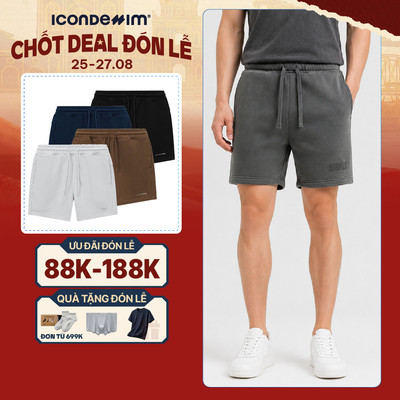Quần Short Nam ICONDENIM Minimal Luxe Form Regular QSID0277