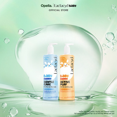 Bộ 1 Sữa Tắm Gội Trẻ em Lactacyd Baby Active Play 500ml +1 Lactacyd Baby Gentle Care 500ml