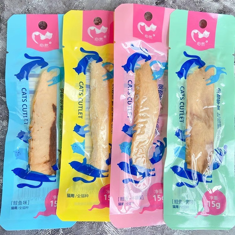 Tham nhũng Cat Heart Ran Cat Snacks Cat Delicious Meat Strips Bonito Strips với Taurine Cat Strips G