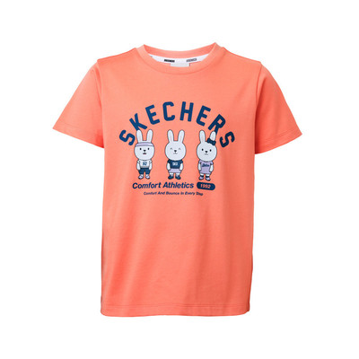 Áo Thun Tay Ngắn Bé Gái Skechers Comfort Athletic Short Sleeve Tee - SL424G663-OR01 Online Sale