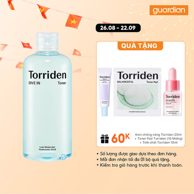 Nước Hoa Hồng Cấp Ẩm Phục Hồi Da Torriden Dive-in Toner 300ml | Guardian Việt Nam