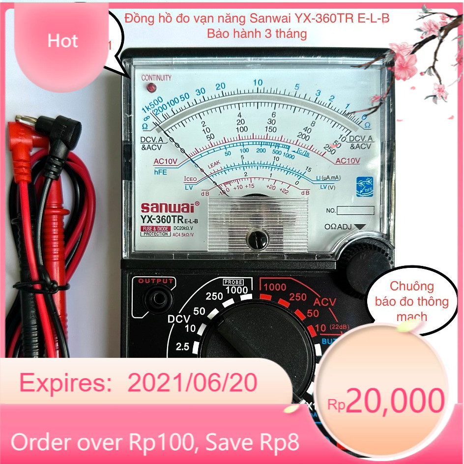 (Có Đèn &Loa) Đồng Hồ Đo Điện Vạn Năng SANWAI YX-360TR-ELB Có Đèn Và Loa Báo Đo Thông Mạch BH 3Tháng