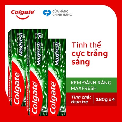 Bộ 4 Kem đánh răng Colgate Maxfresh ULTRA FREEZE the mát gấp 10X 180g/tuýp
