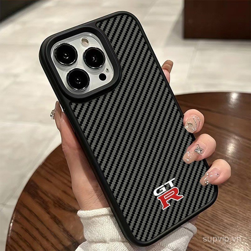 Ốp Điện Thoại Mờ Linh Hoạt Cao Cấp Sọc Logo Ô Tô Vui Nhộn Thích Hợp Cho iPhone 11 11promax 14 15 16 