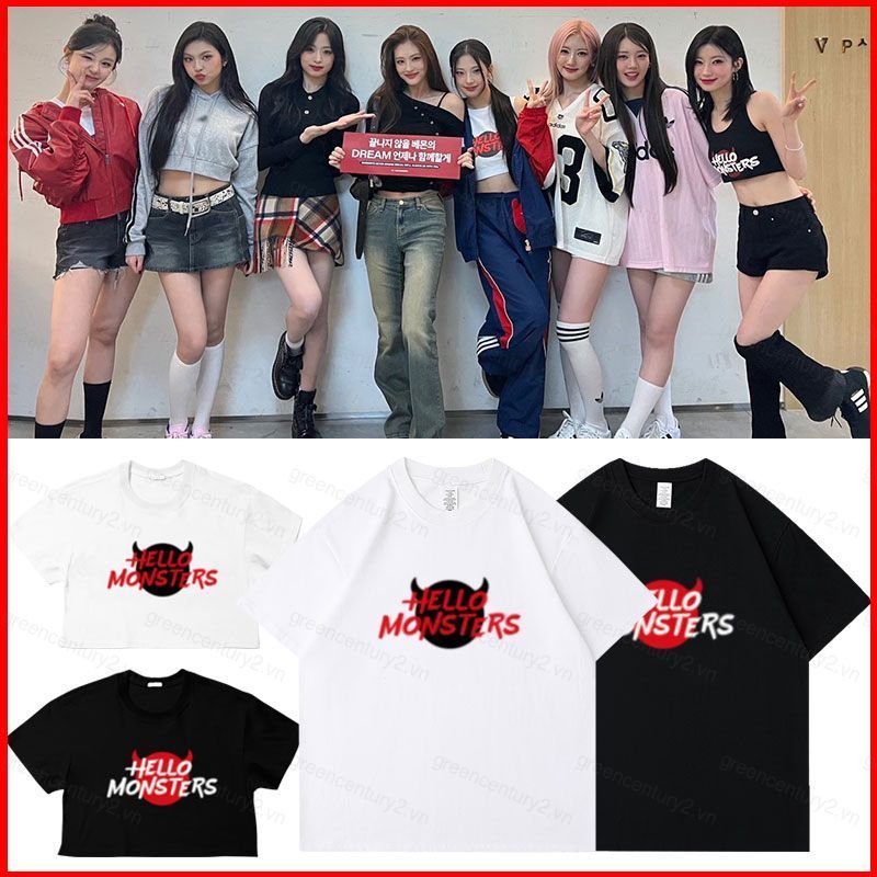 Áo thun BABYMONSTER buổi hòa nhạc 2025 HELLO MONSTER cùng phong cách RAMI AHYEON áo ngắn tay