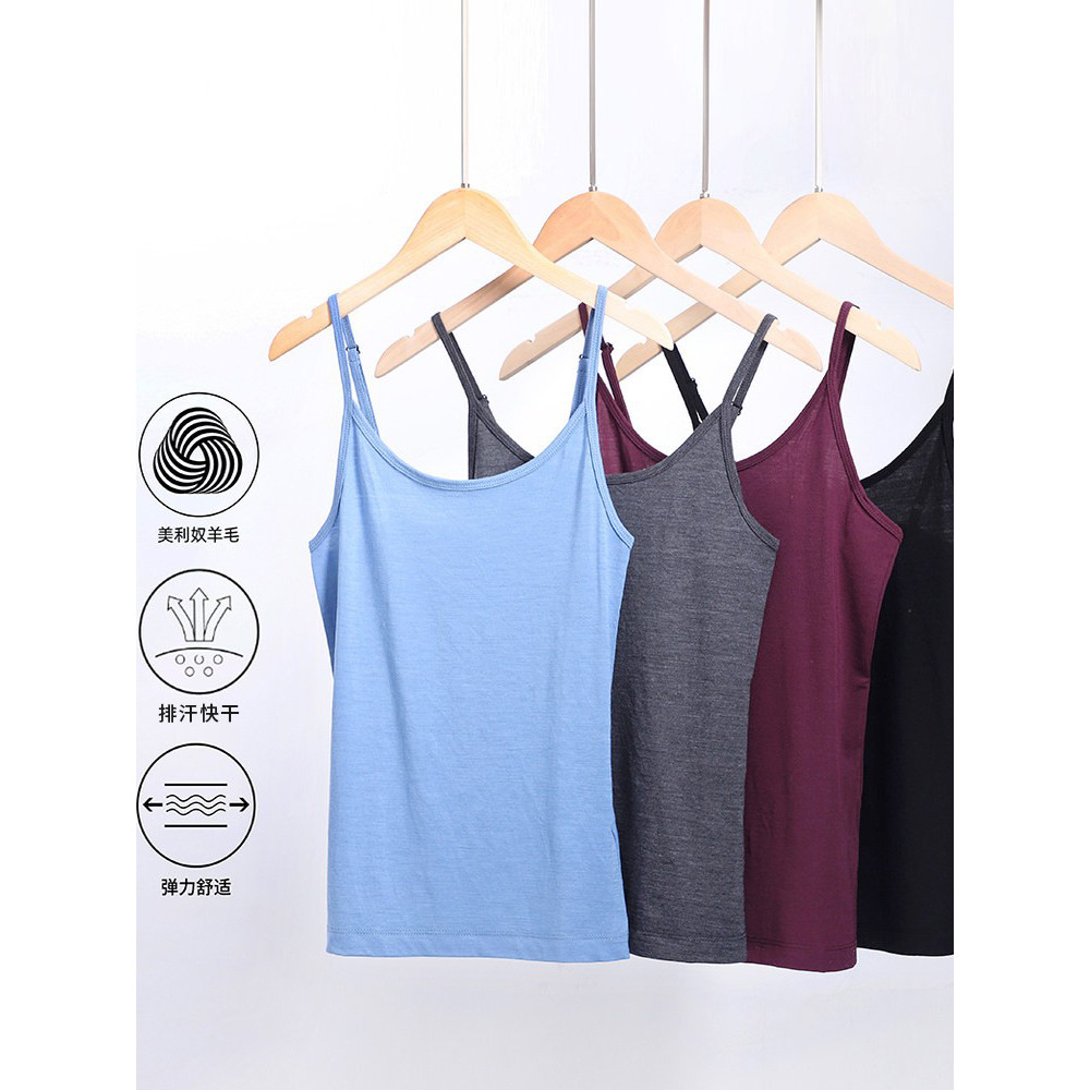Ngoài Trời Merino Len Sling Merino Thể Thao Áo Vest Nữ Bên Trong Nhanh Khô Đáy H29