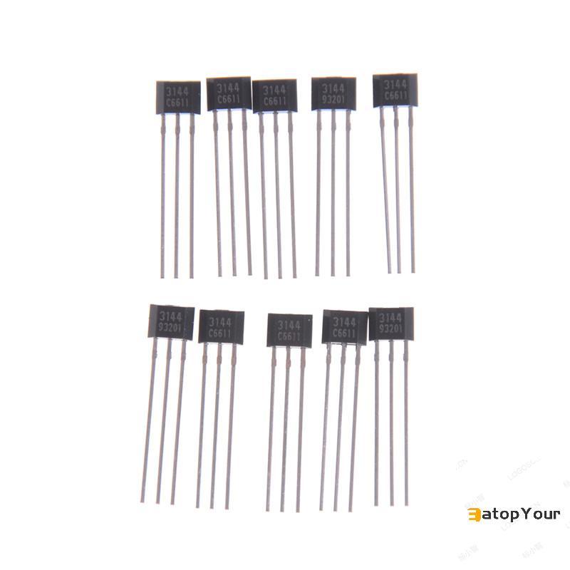 EatopYour 10 chiếc AH3144E OH3144 3144 Cảm biến hiệu ứng Hall Máy dò từ tính mới