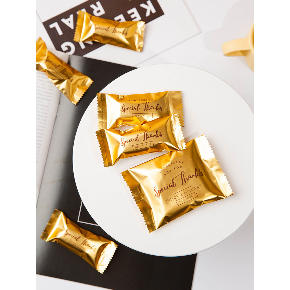 Bông Tuyết Bánh Ngọt Bao Bì Túi Ziplock Bánh Quy Bánh Quy Giấy Nougat Bánh Máy Nhỏ Cói Túi Kẹo Nướng