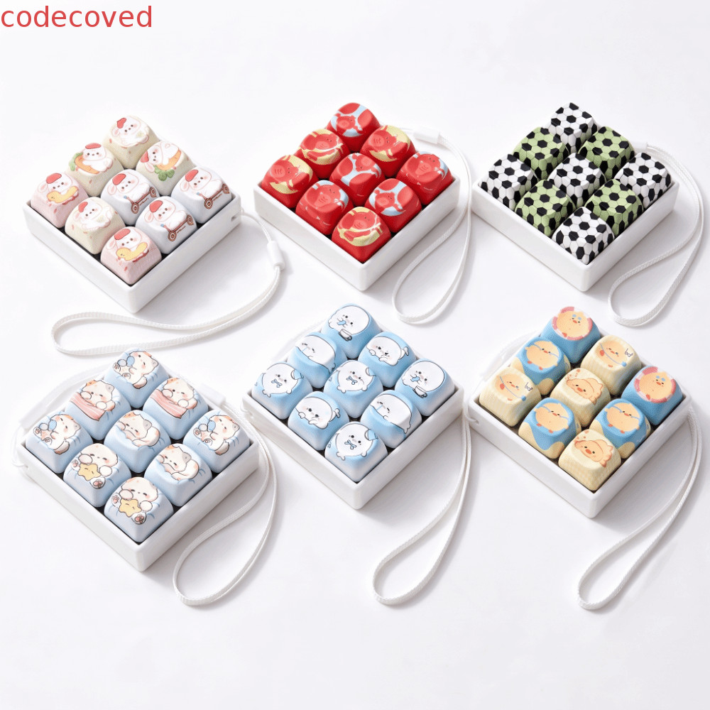CODECOVED Fidget Clicker Móc Khóa, Nút Clicky Cat Paws Bàn Phím Fidget Móc Khóa, Thư Giãn Nắp Phím C