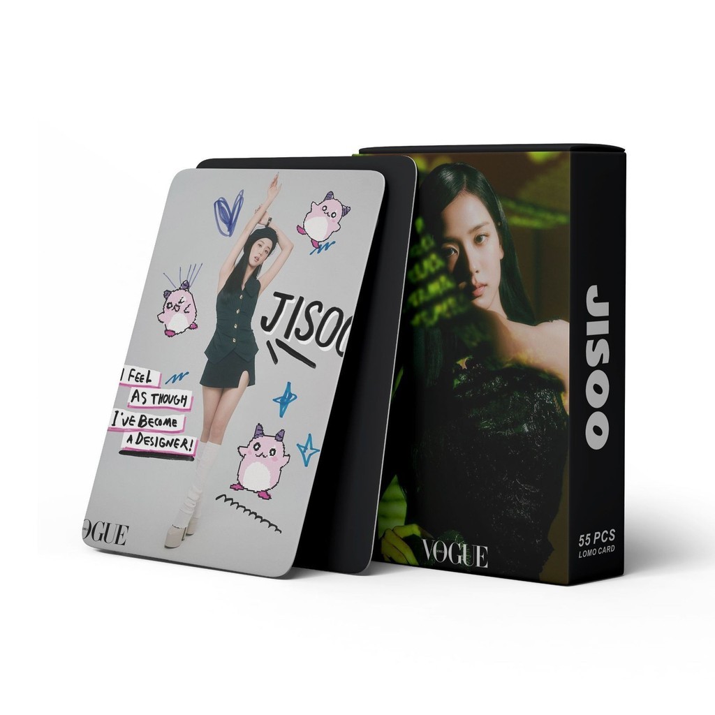Hàng sẵn có 55 BP Pink Ink Single Photocard JISOO Star Magazine KPOP Hàng hóa LOMO Photocard
