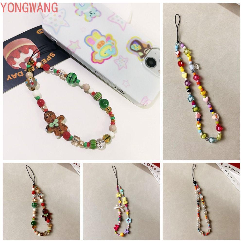 YONGWANG66ZX Mặt dây chuyền điện thoại Gingerbread Man, Giáng sinh Gingerbread Man Dây buộc người đà