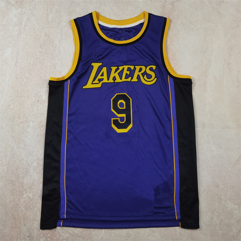 Lakers Hot Press No. Áo phao cổ James Brownie James Small Purple Lakers