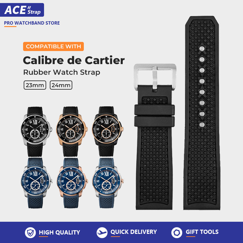 Tương thích với CARTIER Calibre de Cartier Tank London Pin Buckle And Clasp Style Dây đeo đồng hồ si