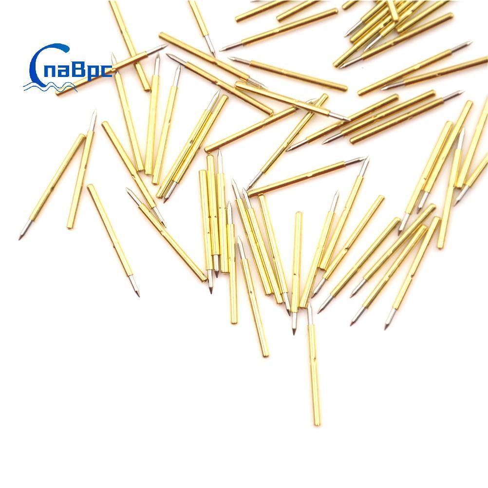 < CnaBpc > 100 chiếc P75-B1 Dia 1.0mm Cusp Spear Spring Loaded Test Probes Pogo Pins tool Mới