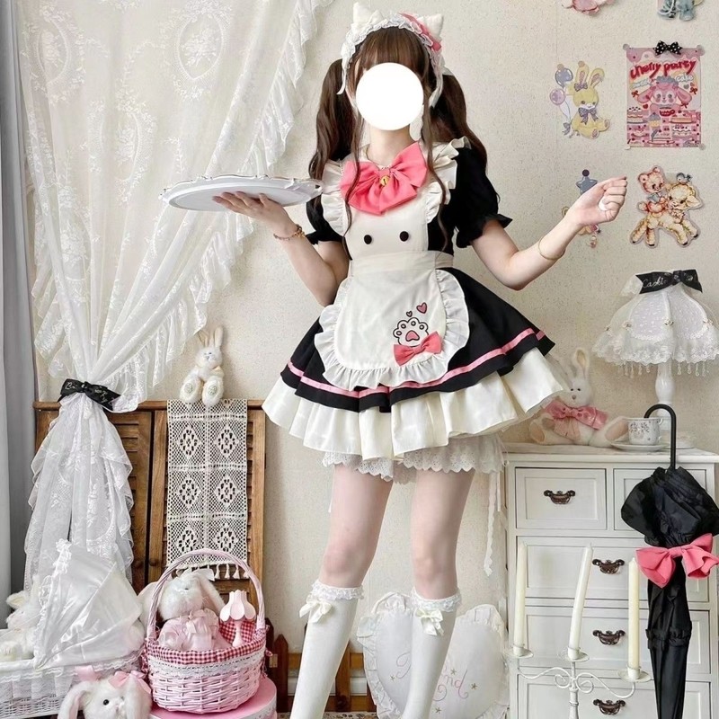 Maid cos Đầm Boss Dễ Thương lolita Set lolita Halloween cosplay Quần Áo Nữ