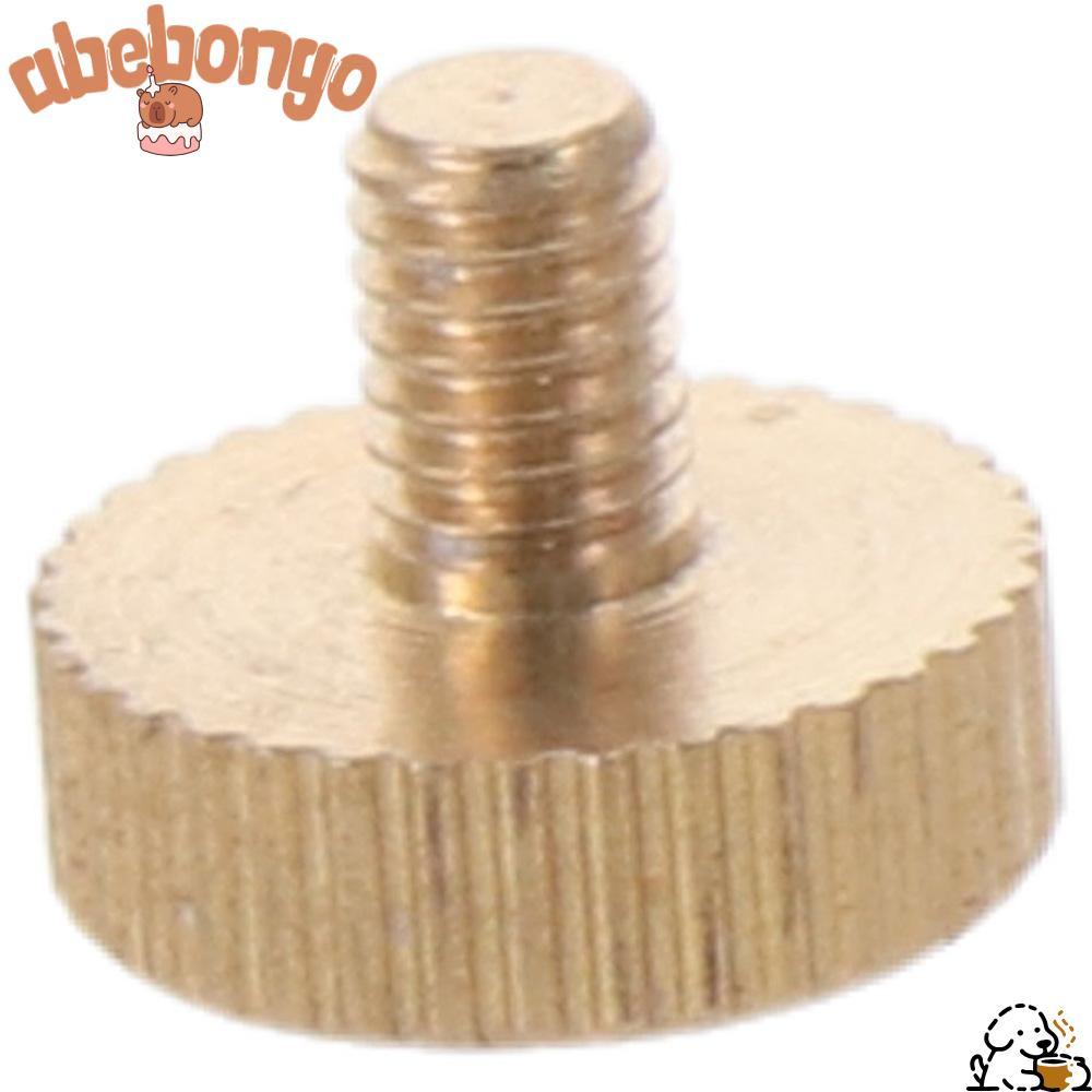 ABEBONGOTF 5 Ốc vít ngón tay cái có khía, Đầu phẳng bằng đồng M4x 6-14mm, Bu lông đồng thau phẳng đi