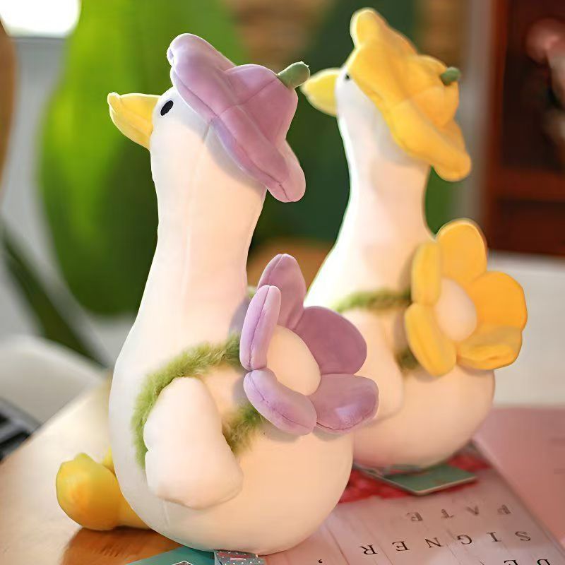 Gối ôm ngủ siêu mềm hình ngỗng trắng lớn, gối ôm nhồi bông hình vịt con đáng yêu, gối ôm nhồi bông h
