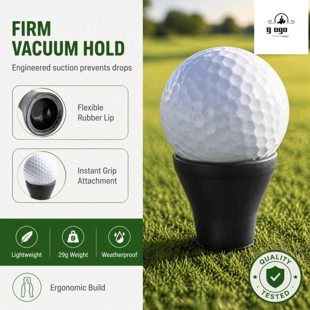 GOGOU Golf Ball Retriever, Cao Su Đen Golf Ball Claw, Thiết Thực Di Động Golf Ball Grabber Golf Sử D