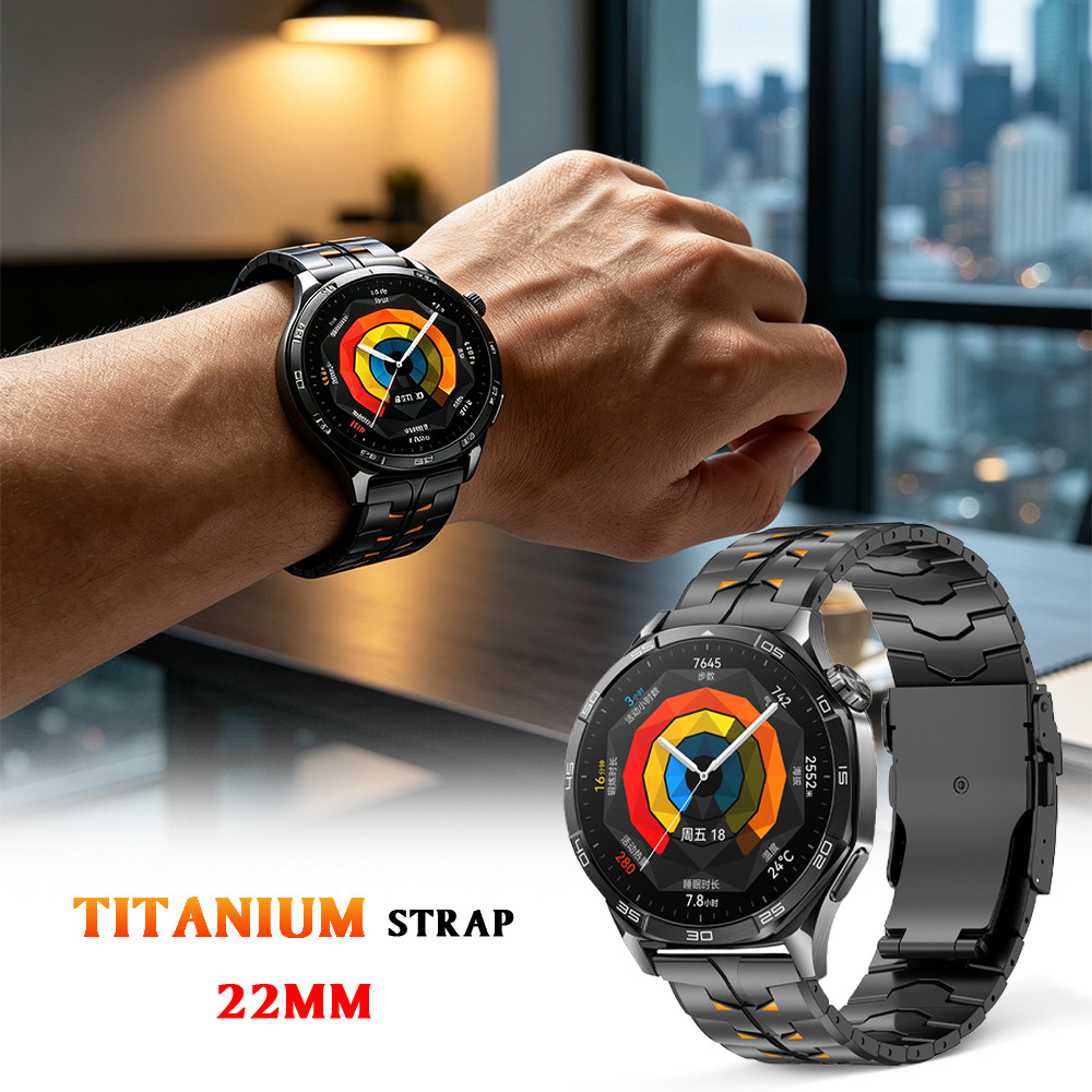 22mm Dây Titan Cho Huawei Watch GT7 6Pro GT5 GT4 46mm 4 4Pro Vòng Tay Sang Trọng Cho Amazfit Balance