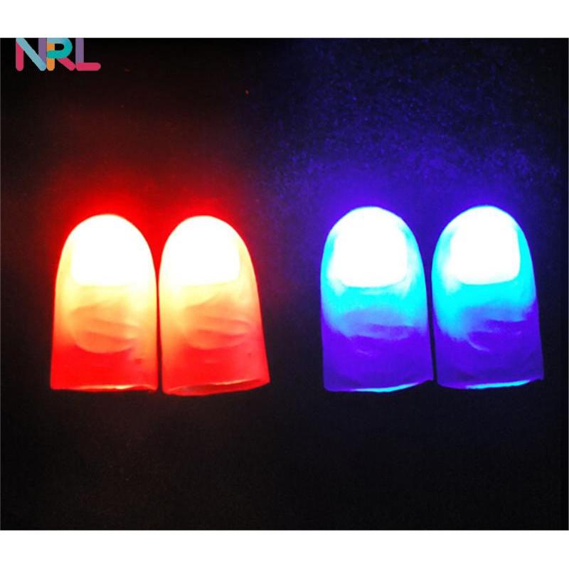 NRL 2 Cái Magic Tri Đạo Cụ Mới Lạ Đèn LED Nhấp Nháy Ngón Tay Trẻ Em Phát Sáng Đồ Chơi Quà Tặng [Mới]