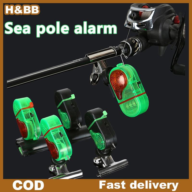 H & BB > 1 Máy Tính Cá Cắn Báo Động Câu Cá Nhạy Cảm Cao Chuông Âm Thanh Đèn LED Đèn Báo Kẹp Cần Câu Buzzer Phụ Kiện Câu Cá MỚI