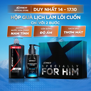 Bộ quà tặng Sữa tắm gội Xmen for Boss 650g/630g& Gel vệ sinh nam 100ml hương nước hoa Pháp nam tính-Quà tặng bạn trai