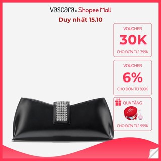 [Livestream 15.10] Vascara Clutch Cầm Tay Nhấn Khóa Đính Đá - CLU 0126