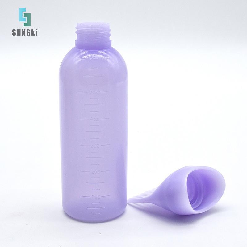 [SHNGki] Cọ Dầu Gội Silicone Detanglingb Chai Dầu Gội Tóc Rỗng Withb Răng Salon Dầu Điều Trị Perm Th