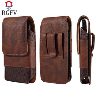 RGFV Túi Điện Thoại Di Động Chống Mài Mòn Kinh Doanh Bao Da Điện Thoại Túi Điện Thoại Di Động Đeo Thắt Lưng Phong Cách Chống Thấm Nước Treo Eo Túi