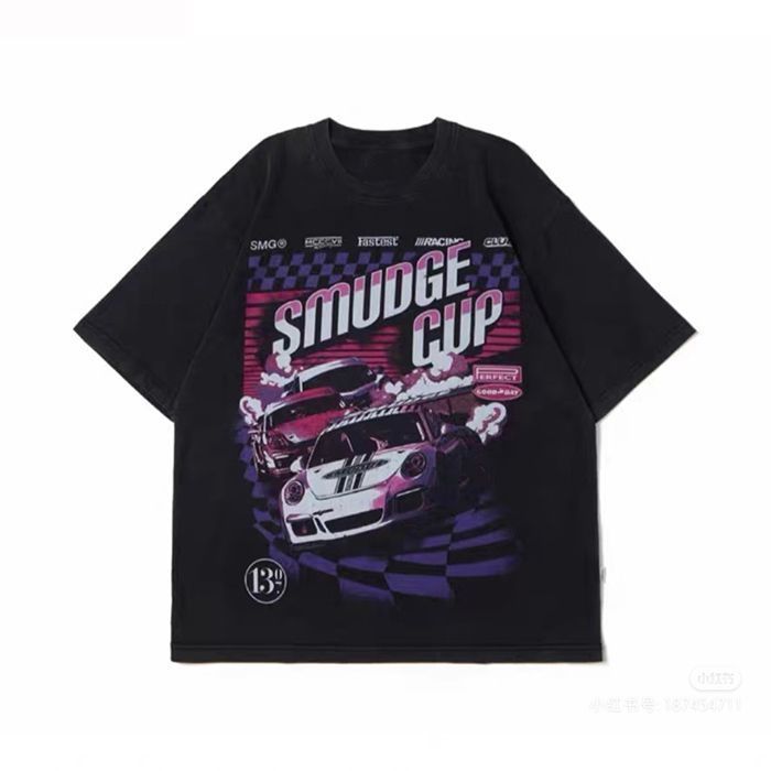 Sản phẩm mới độc quyền Lin Junjie Buổi hòa nhạc Quần áo cùng phong cách Đua xe Áo thun Cotton nguyên