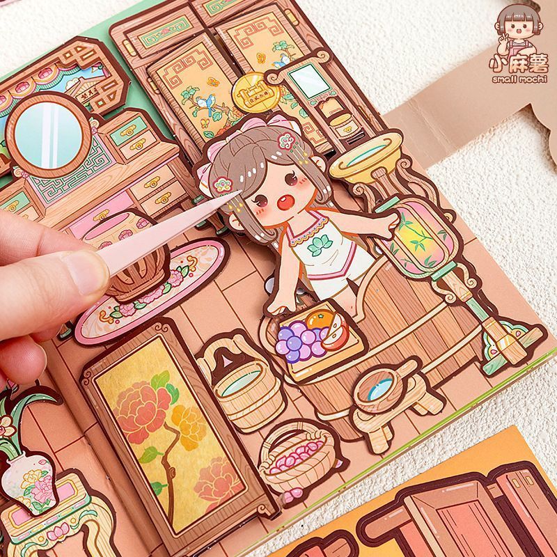 Sản phẩm mới Little Mochi Quiet Book Jiangnan Travel Notebook Card Hộp quà tặng Thành phẩm Toàn bộ B