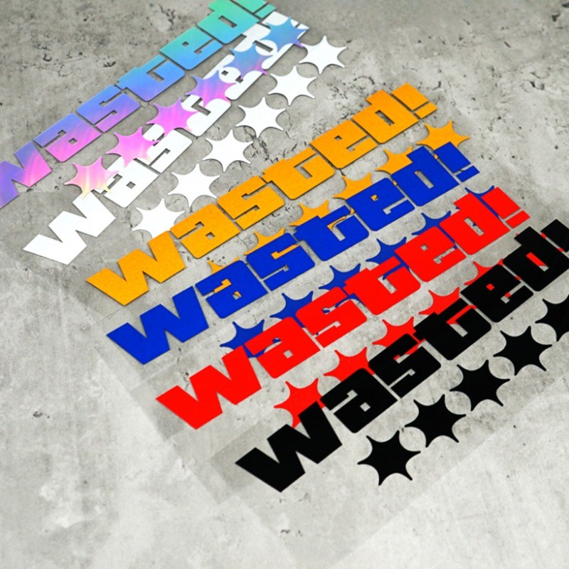 Wasted GTA6 RStar Sáng Tạo Xe Dán DIY Cửa Sổ Tự Động Phía Sau Kính Chắn Gió Thân Chống Thấm Nước Cá 