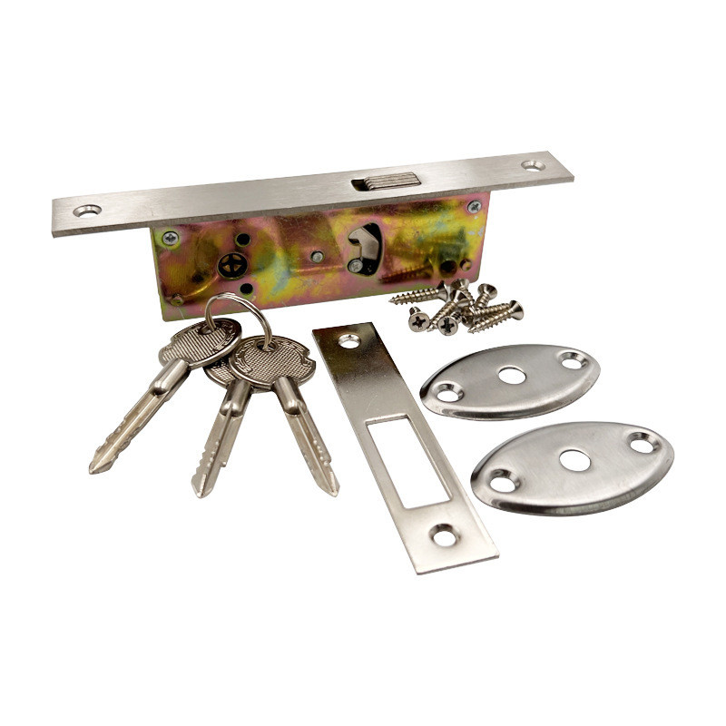 Khóa cửa hợp kim nhôm Khóa cửa trượt chéo Khóa cửa trượt Khung cửa kính Khóa sàn cửa gỗ Khóa móc cửa
