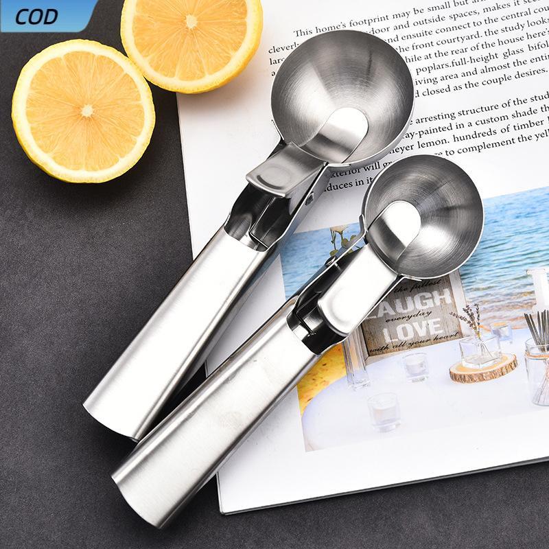 COD Ice Cream Scoops thép không gỉ Ice Cream Digger không dính trái cây Ice ball maker dưa hấu Ice C