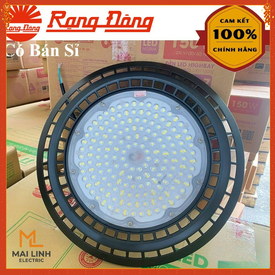 {Rạng Đông} Đèn led Highbay nhà xưởng 200W - Nhôm đúc tản nhiệt chiếu sáng liên tục, siêu sáng - Mod