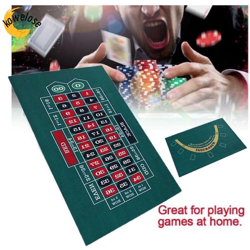 KOWELOSE Poker Table Top, Khăn trải bàn trò chơi bằng vải nỉ 60 * 90CM, Bàn đánh bạc hai mặt bền bỉ 