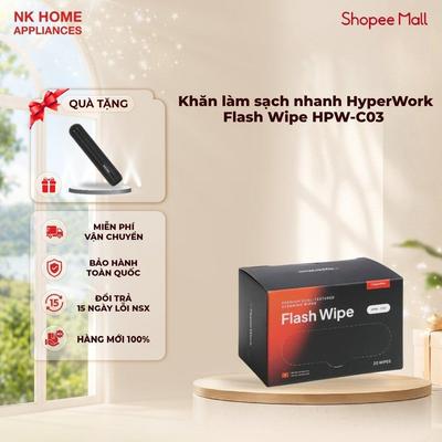 Khăn làm sạch nhanh HyperWork Flash Wipe HPW-C03 | Pack 20 khăn | Kích thước 96×63mm, Chính Hãng