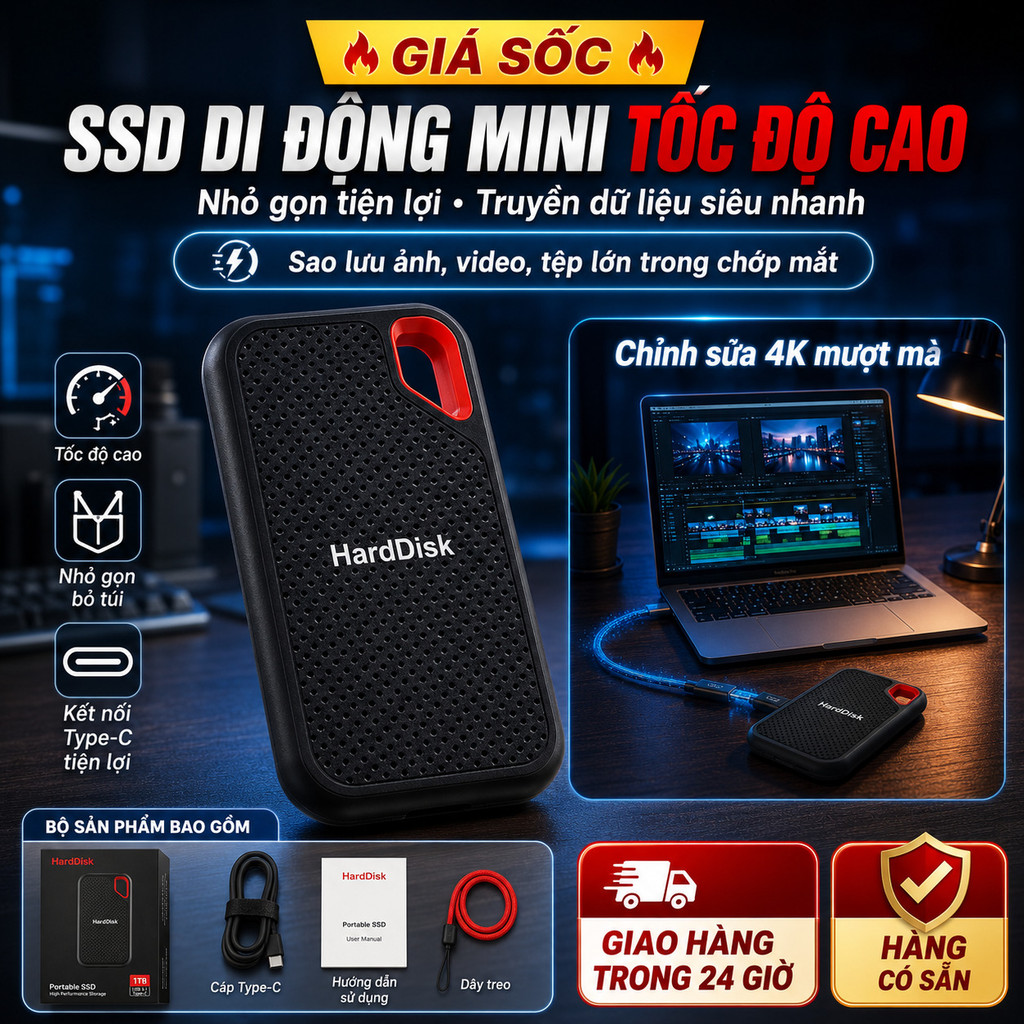 🔥sốc🔥【SSD E30】O Cung Di Dong Mini Toc Do Cao | SSD Gan Ngoai USB Nho Gon Tien Loi | USB Flash SSD Di