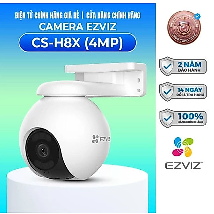 Camera Wifi Ngoài Trời Ezviz CS-H8X (4MP 2K+/Quay quét 360 độ/Phát hiện chuyển động) | Chính Hãng | 