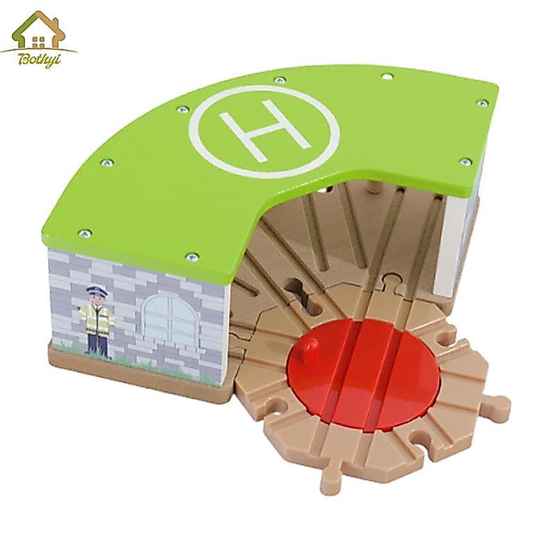 Bothyi Kids Train House Shed Fine Motor Skills Giáo dục Garage Train Scene Prop cho