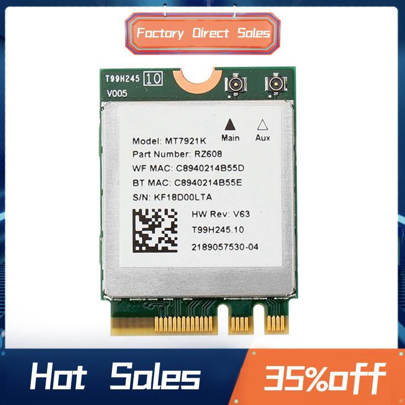 MT7921k Băng tần kép 2974M Wi-Fi 6 Bluetooth 5.1 Máy tính để bàn / Laptop Card mạng không dây Hỗ trợ