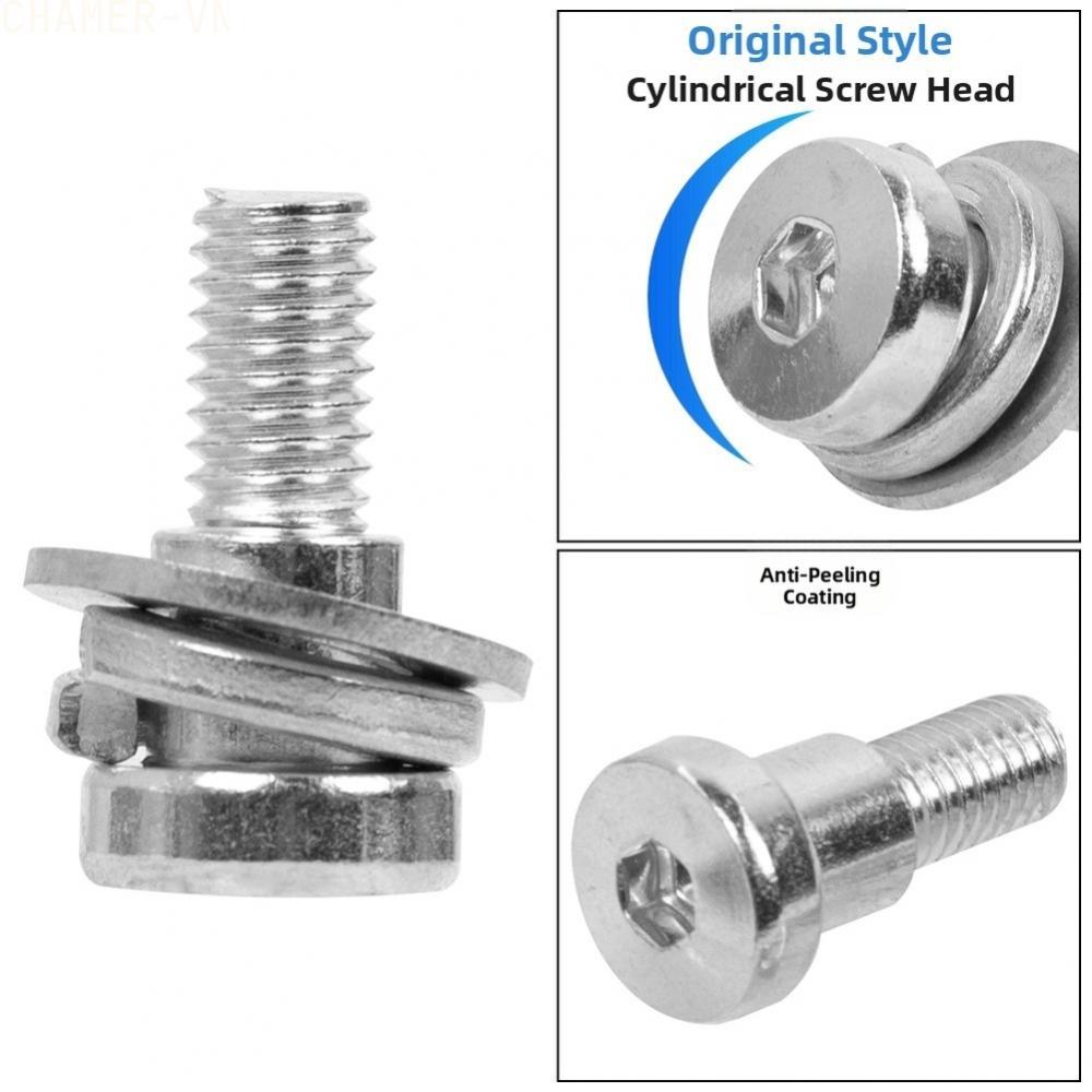 【CHAMER】for Xiaomi for M365 for Pro Electric Scooter Stainless Steel Rear Wheel Screws【HomeLiving】