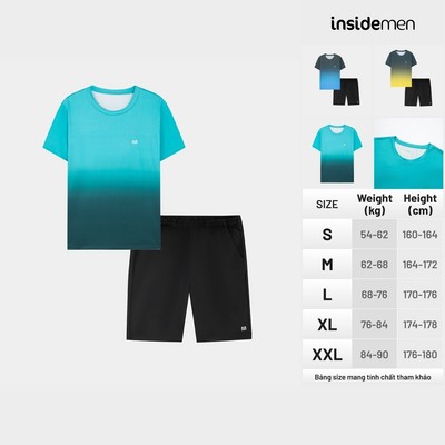 Bộ Đồ Thể Thao Nam Insidemen Regular Fit nhiều màu sắc không nhăn mau khô IST005AS0